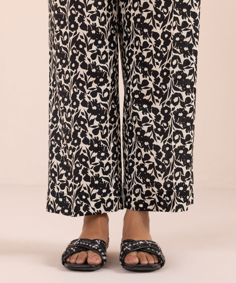 Printed Lawn Straight Pants