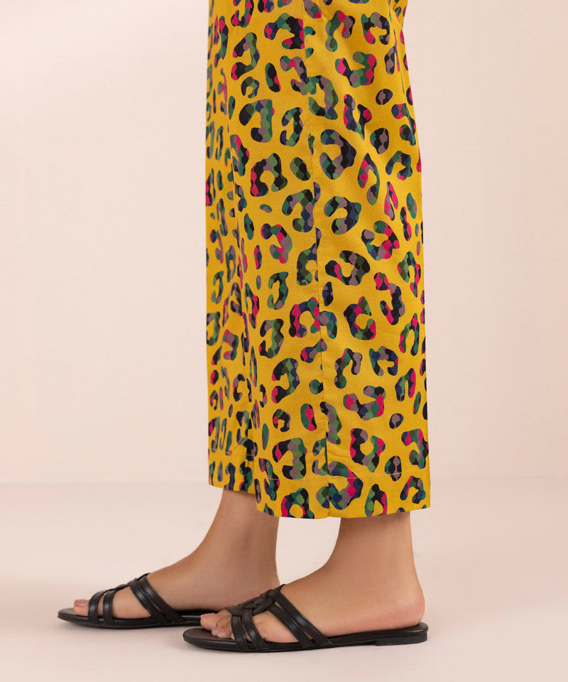 Printed Lawn Straight Pants