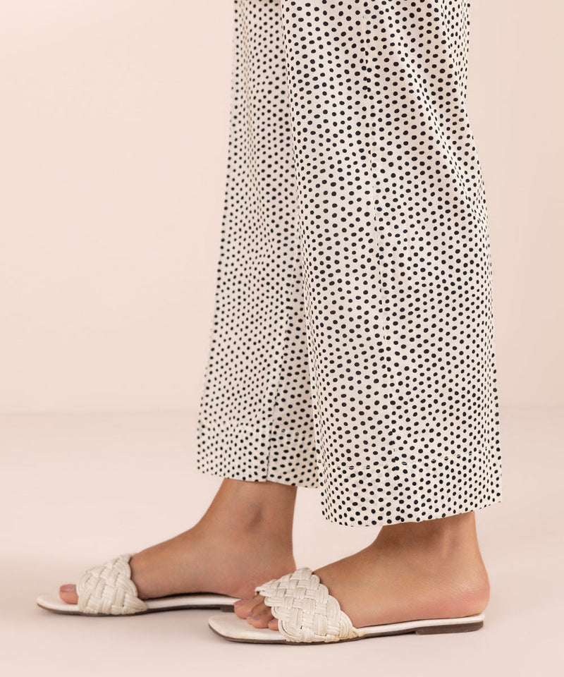 Printed Lawn Straight Pants