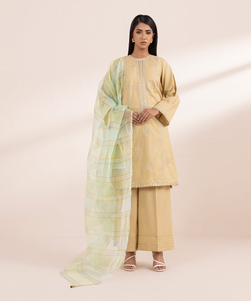 Organza Dupatta with Tassels