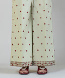 Embroidered Cambric Flared Pants