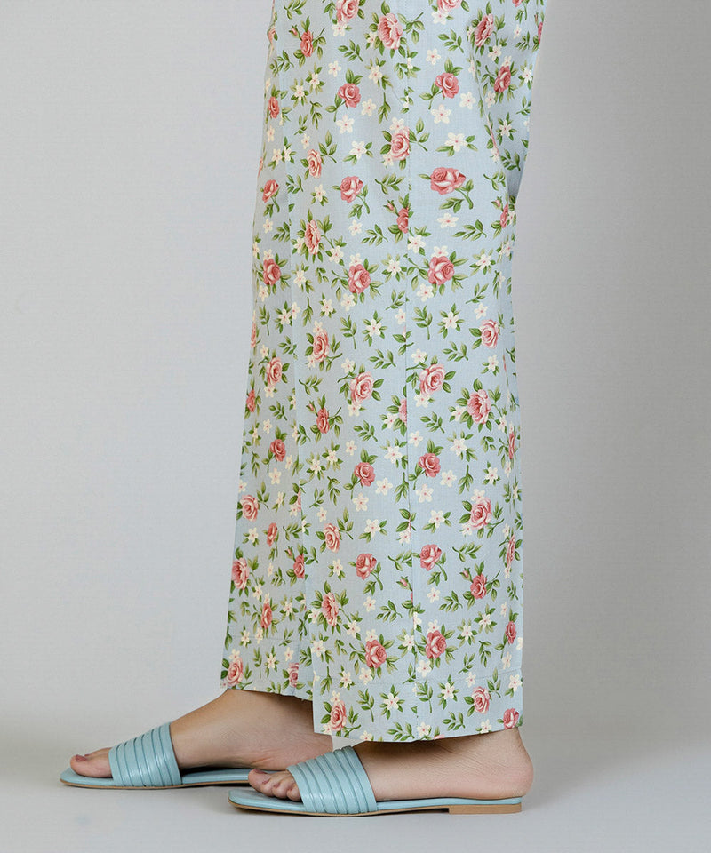 Printed Cambric Straight Pants