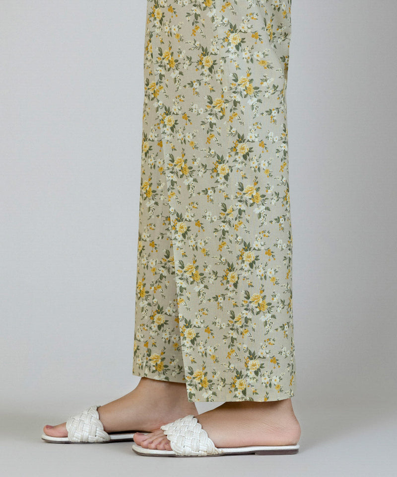 Printed Cambric Straight Pants
