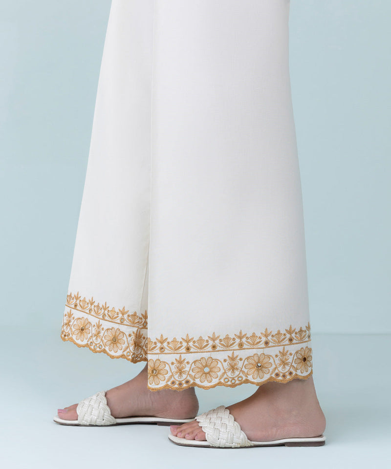 Embroidered Cambric Culottes