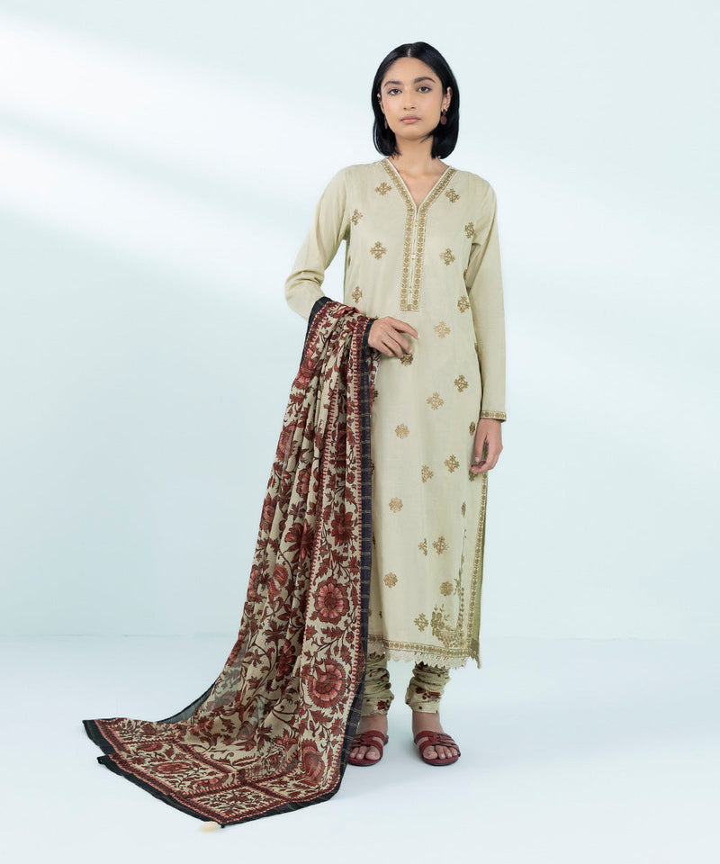 Printed Zari Voile Dupatta
