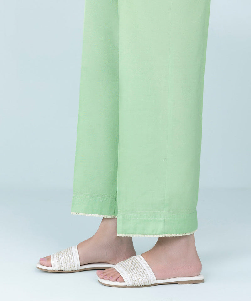 Cotton Jacquard Straight Pants