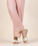 Embroidered Dobby Straight Pants