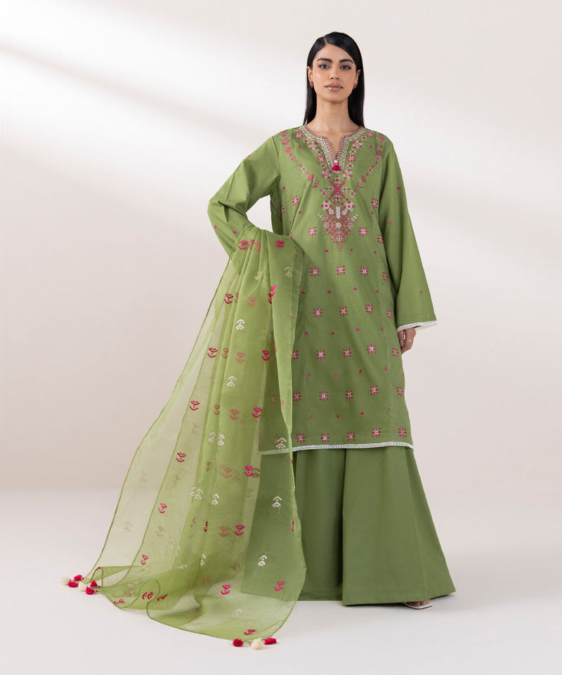 Embroidered Organza Dupatta