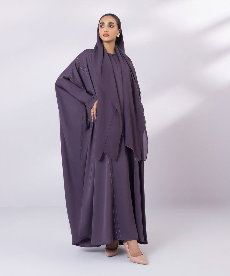 Kaftan Abaya Set With Diamante Detail