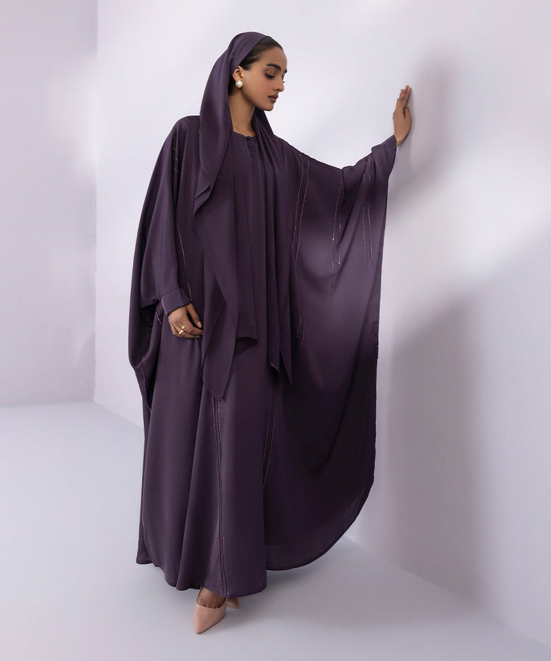 Kaftan Abaya Set With Diamante Detail