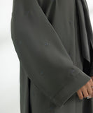 Embroidered Button Through Abaya Set
