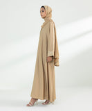 Embroidered Button Through Abaya Set