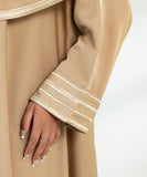 Embroidered Button Through Abaya Set