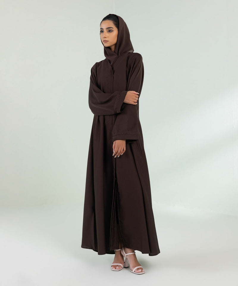 Embroidered Button Through Abaya