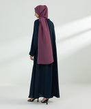 Embroidered Button Through Abaya