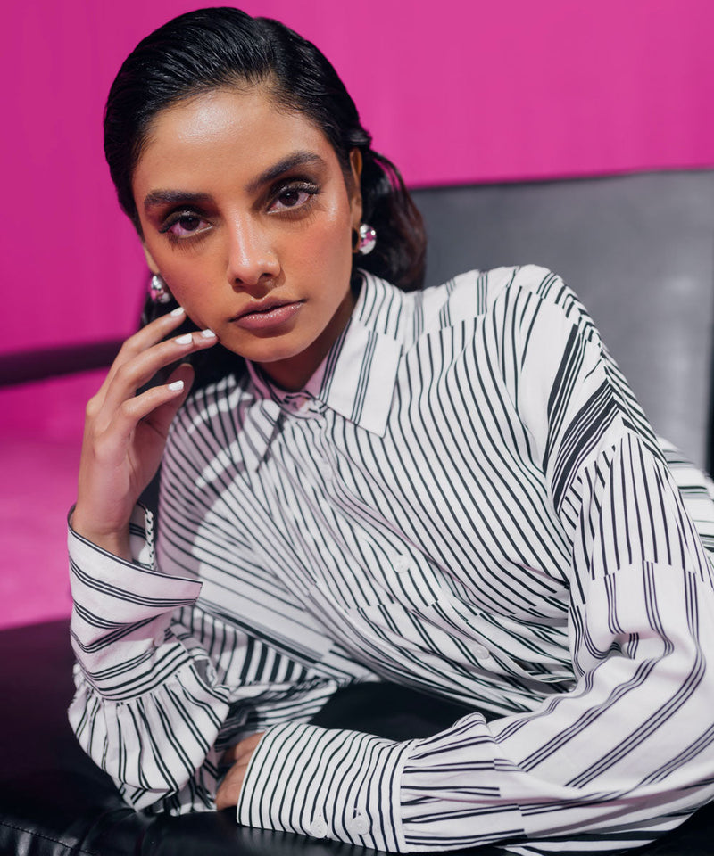 Striped Dress With Belt