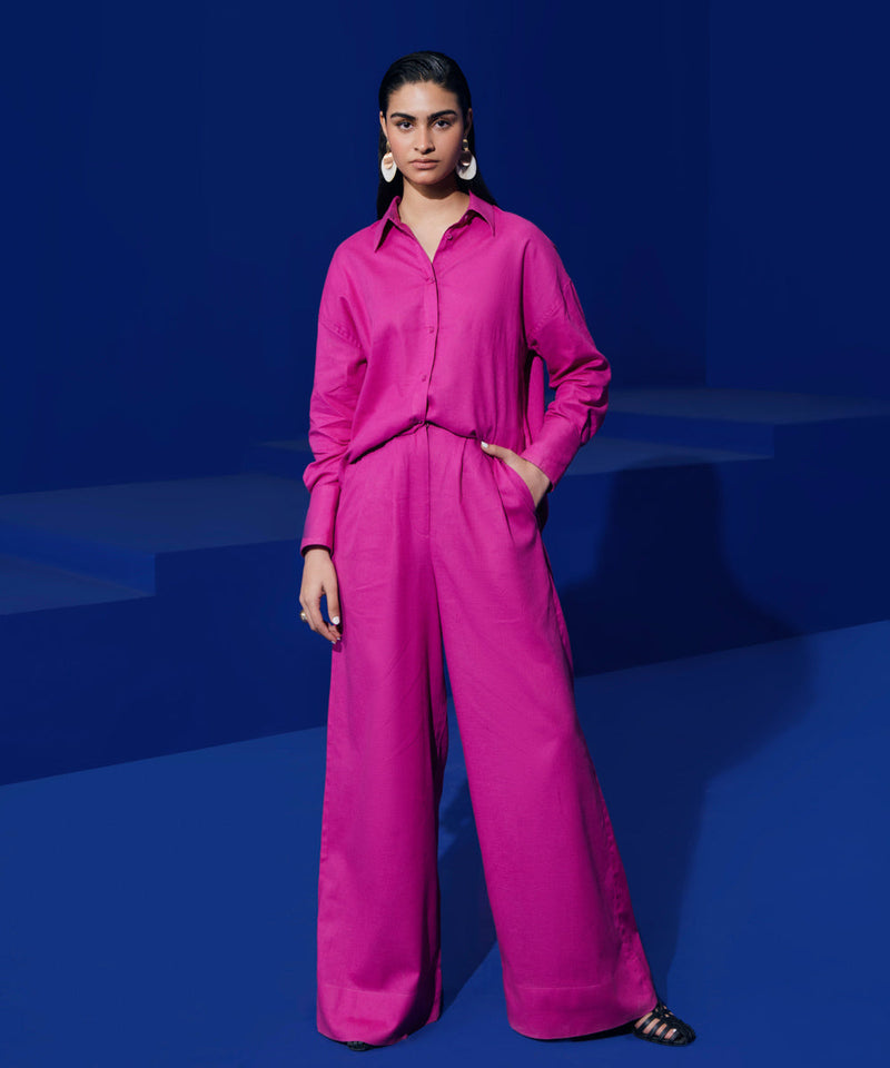 Wide Leg Linen Trousers