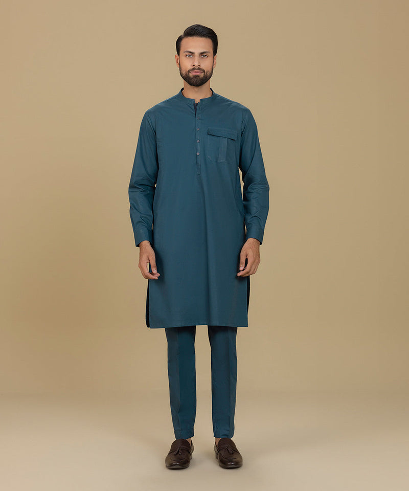 Textured Cotton Suit