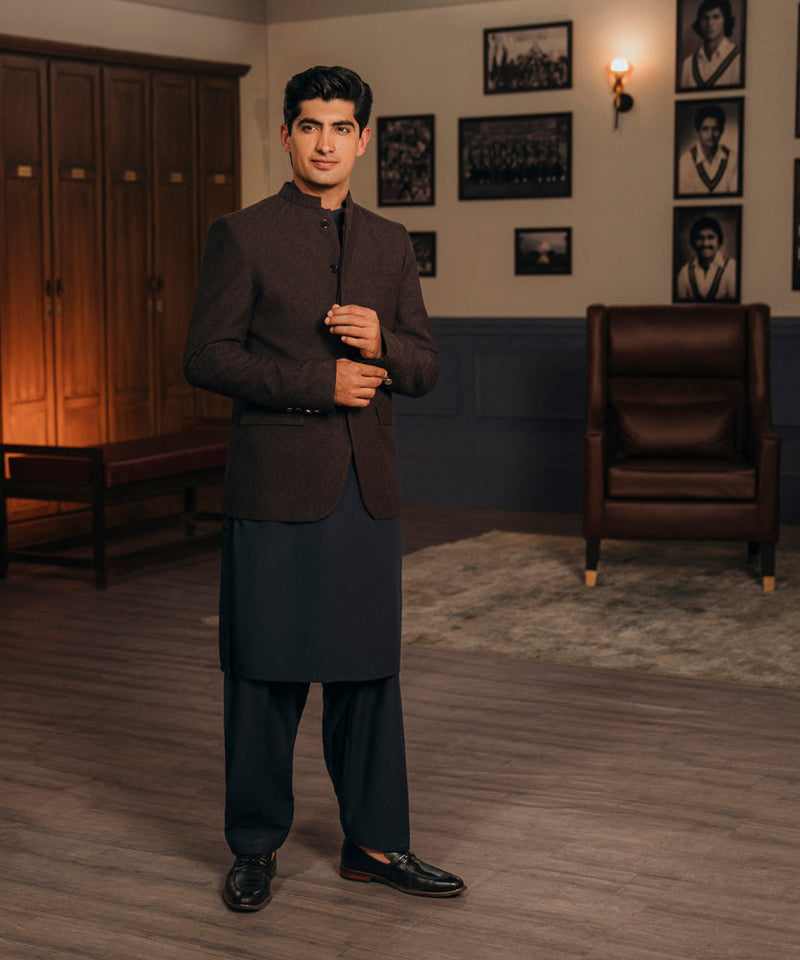 Embroidered Luxury Wool Prince Coat