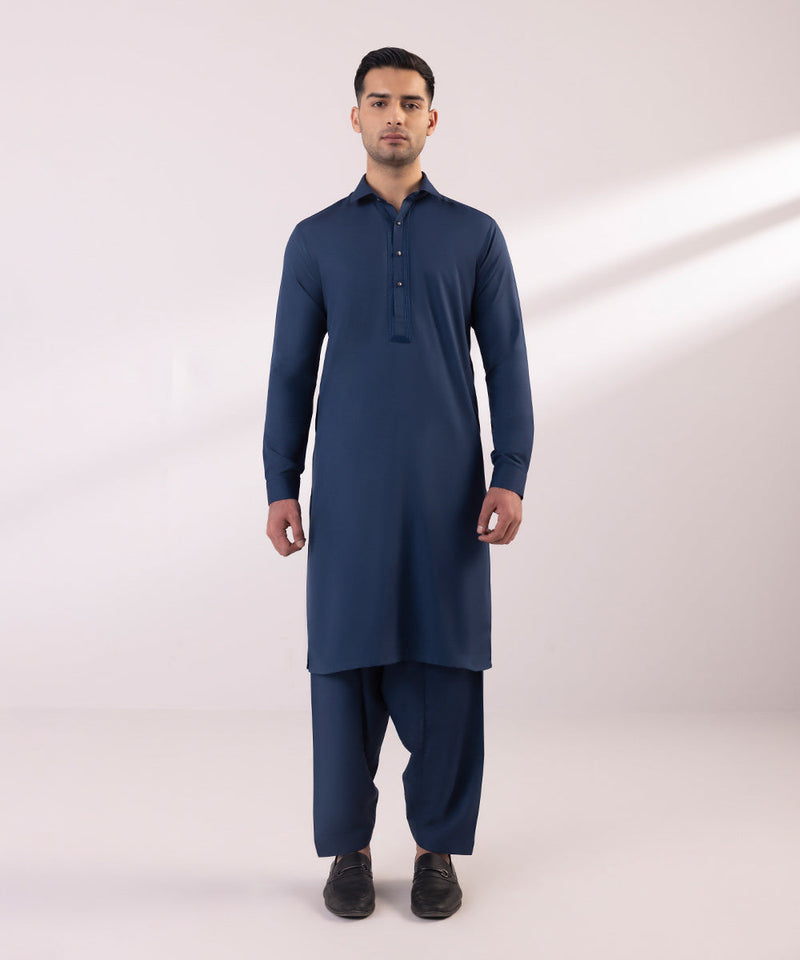 Embroidered Wash & Wear Suit