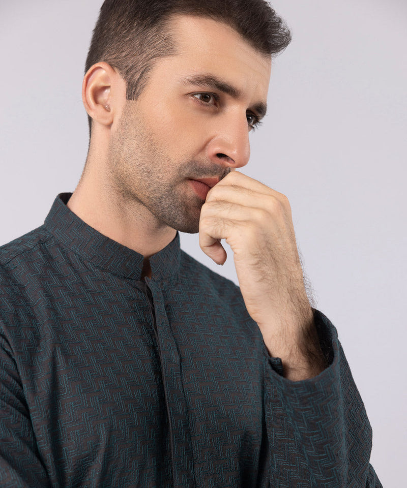 Schiffli Embroidered Kurta