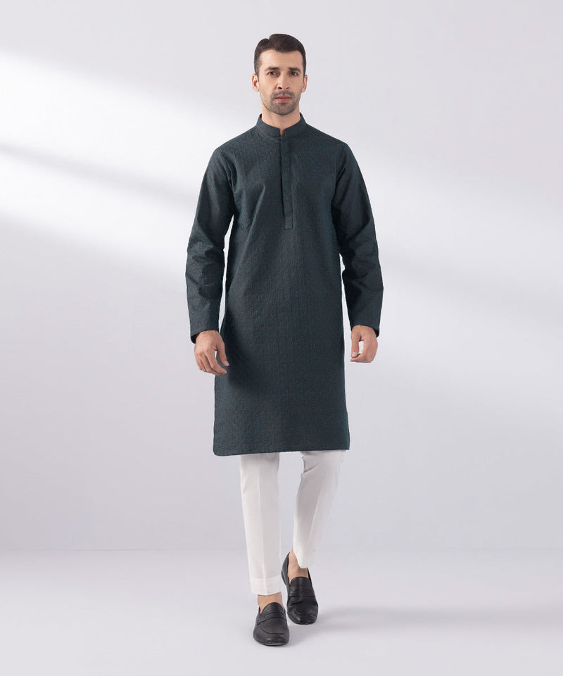 Schiffli Embroidered Kurta