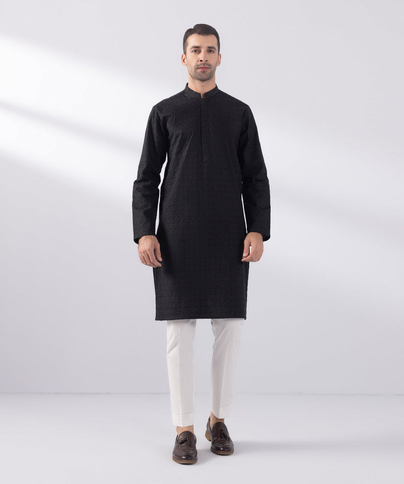 Schiffli Embroidered Kurta