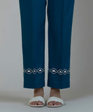 Embroidered Cambric Straight Pants