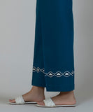 Embroidered Cambric Straight Pants