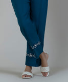 Embroidered Cambric Straight Pants