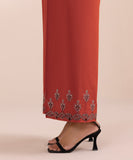 Embroidered Cambric Flared Pants