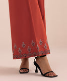 Embroidered Cambric Flared Pants