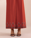 Embroidered Cambric Flared Pants