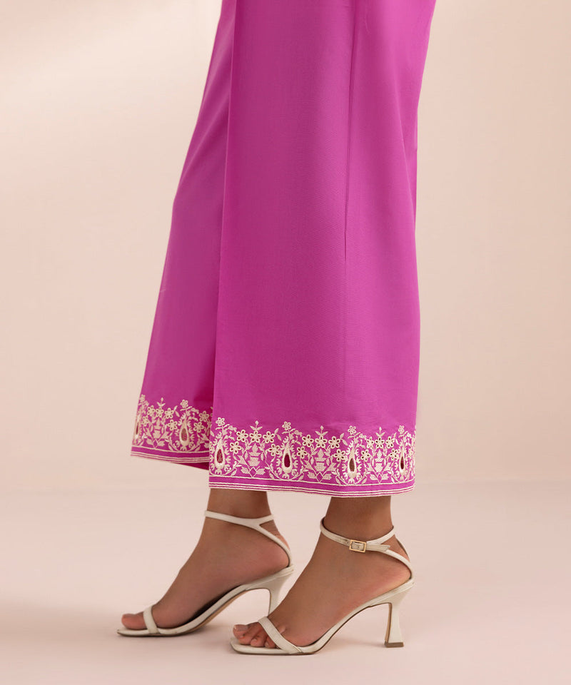 Embroidered Cambric Culottes