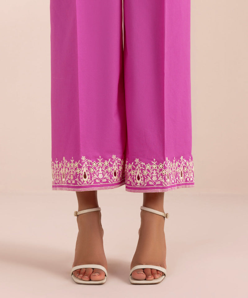 Embroidered Cambric Culottes