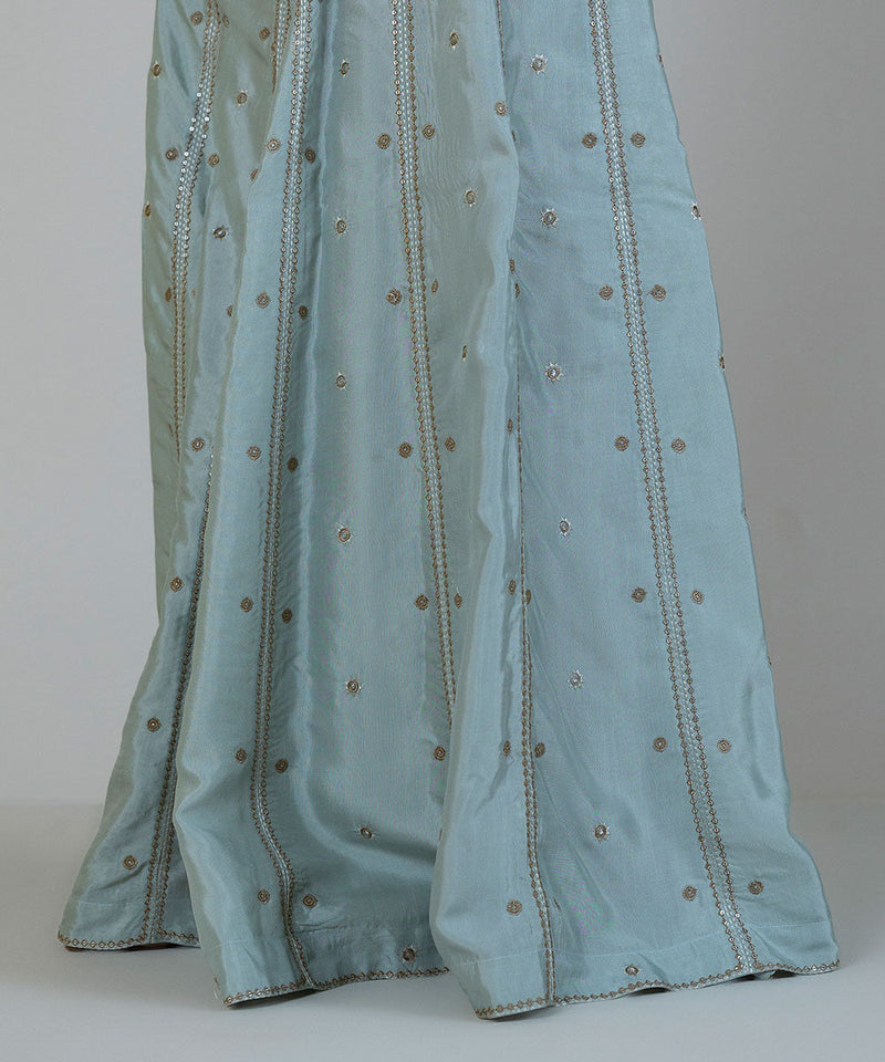 Embroidered Raw Silk Sharara