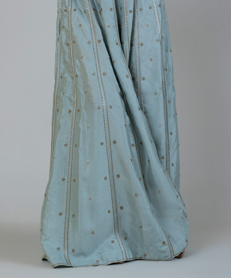 Embroidered Raw Silk Sharara