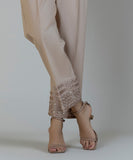 Embroidered Cambric Straight Pants