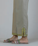 Embroidered Cambric Straight Pants