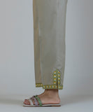Embroidered Cambric Straight Pants