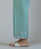 Embroidered Cambric Straight Pants