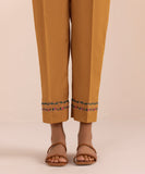 Embroidered Cambric Straight Pants
