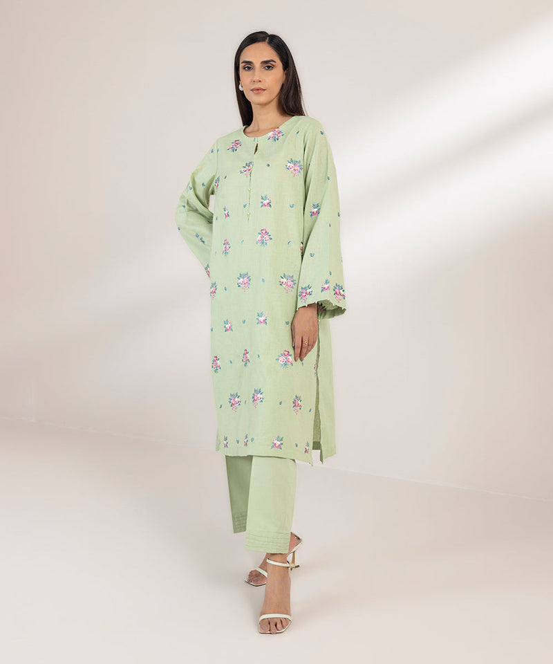 Embroidered Cotton Linen Shirt