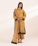 3 Piece - Embroidered Raw Silk Suit