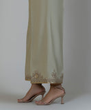 Embroidered Raw Silk Culottes