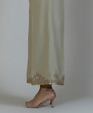 Embroidered Raw Silk Culottes