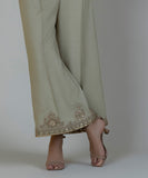 Embroidered Raw Silk Culottes