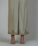 Embroidered Raw Silk Culottes