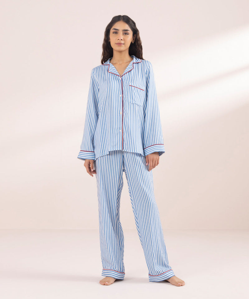 Striped Viscose PJ Set