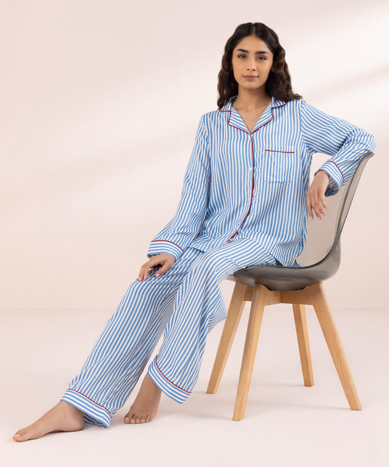 Striped Viscose PJ Set